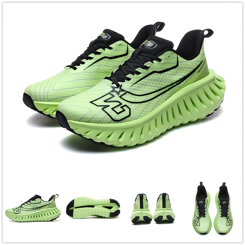 Men's Breathable Running Shoes with Carbon Board Technology & Cushioned EVA Sole - Sneakers Suitable for Gym, Jogging, Marathon - Slip-Resistant Training Shoes for All-Terrain Grip, Workout Sneakers