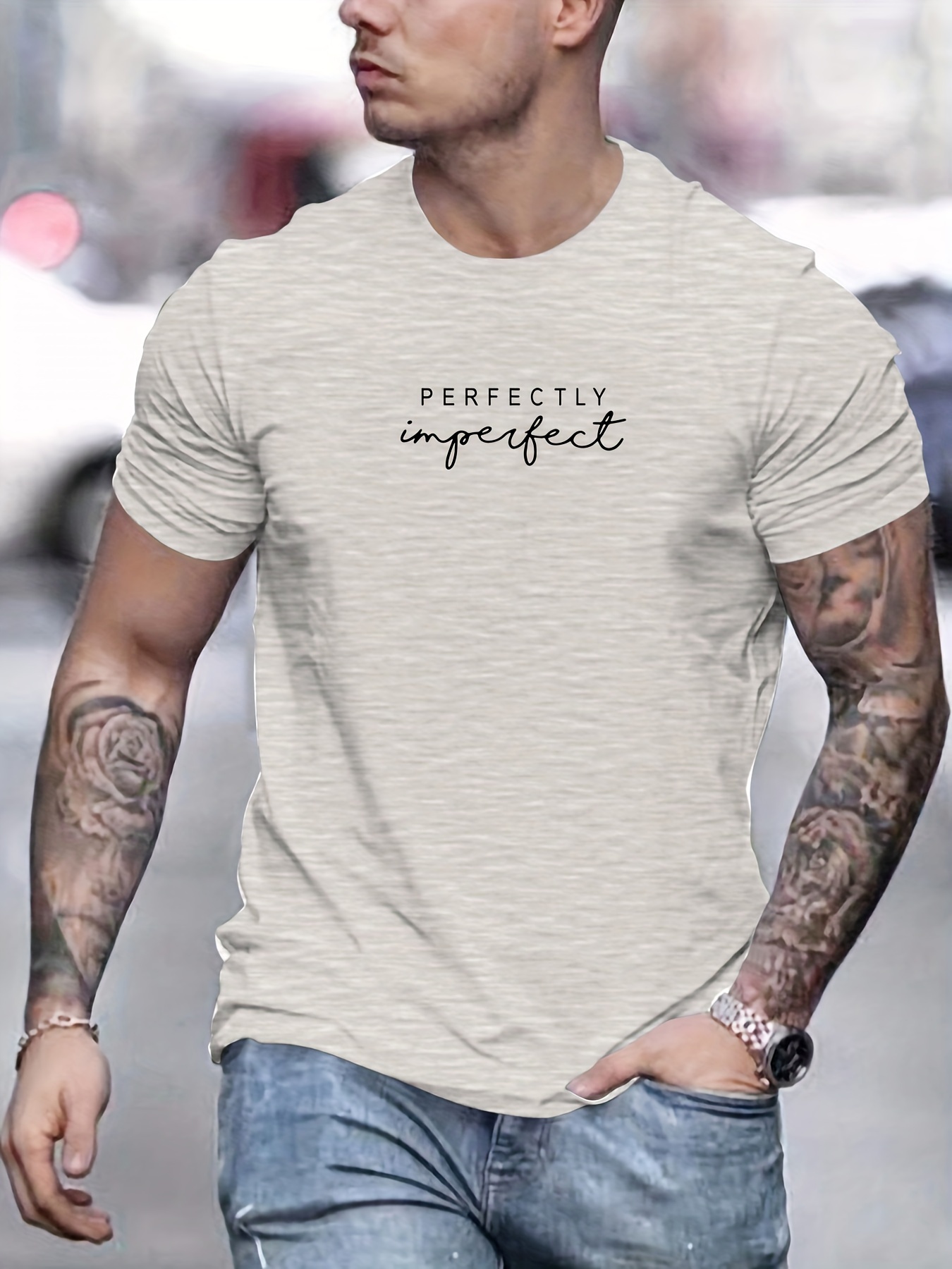 Men'S Print T-Shirt, Short-Sleeved Casual Round-Neck T-Shirt for Summer