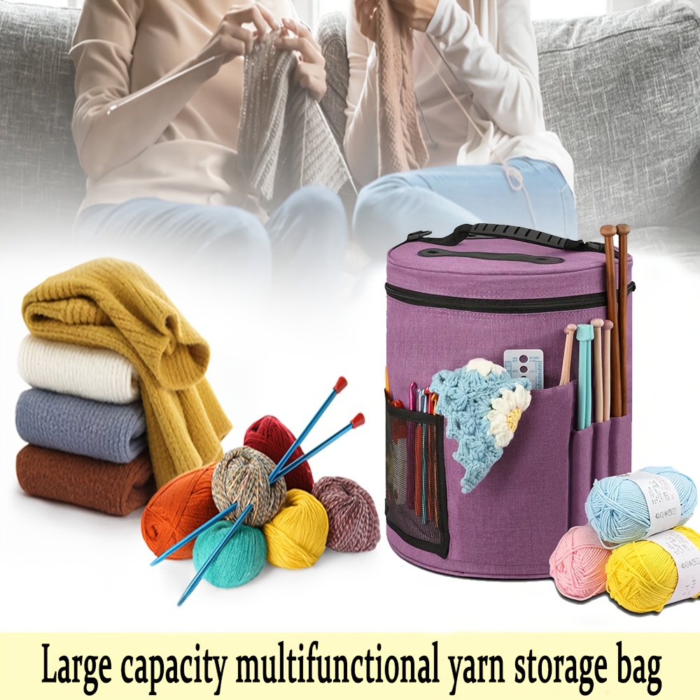 

Fashion Handbag Organizer For Yarn Storage – & Lightweight Crochet Tote Bag With Pockets, For Wool, Hooks, Knitting Needles & Diy Sewing Supplies – Dongguan , Hand Washable – Of Colors