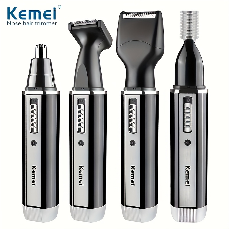 TEMU Men's Professional - Usb Charge, Including Ear And Nose Hair Trimmer, Beard Andebrow Shaver With Lcd Display, Precision Cutting, Ideal Christmas Gift For Him