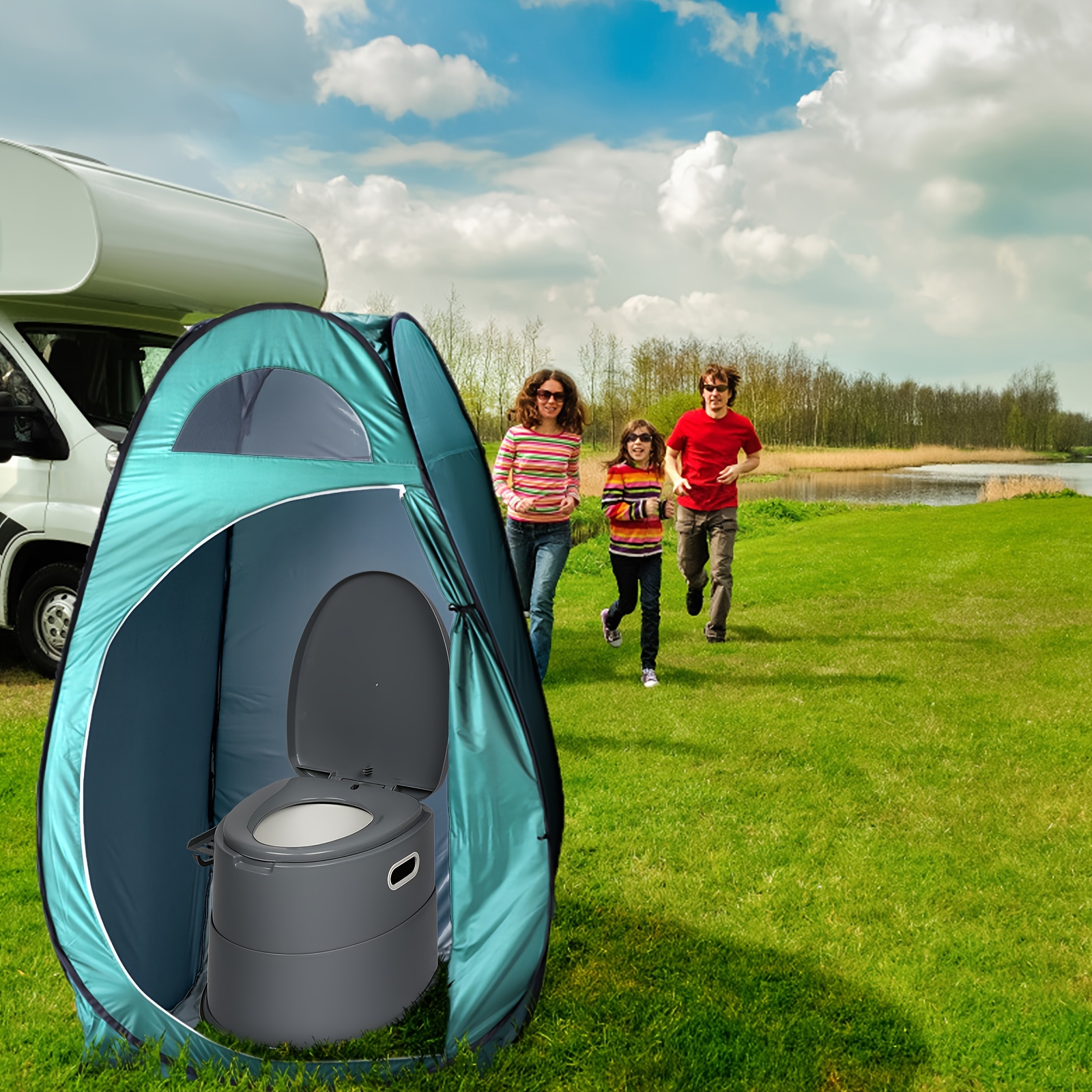 portable toilet non slip insert travel toilet emergency Temu