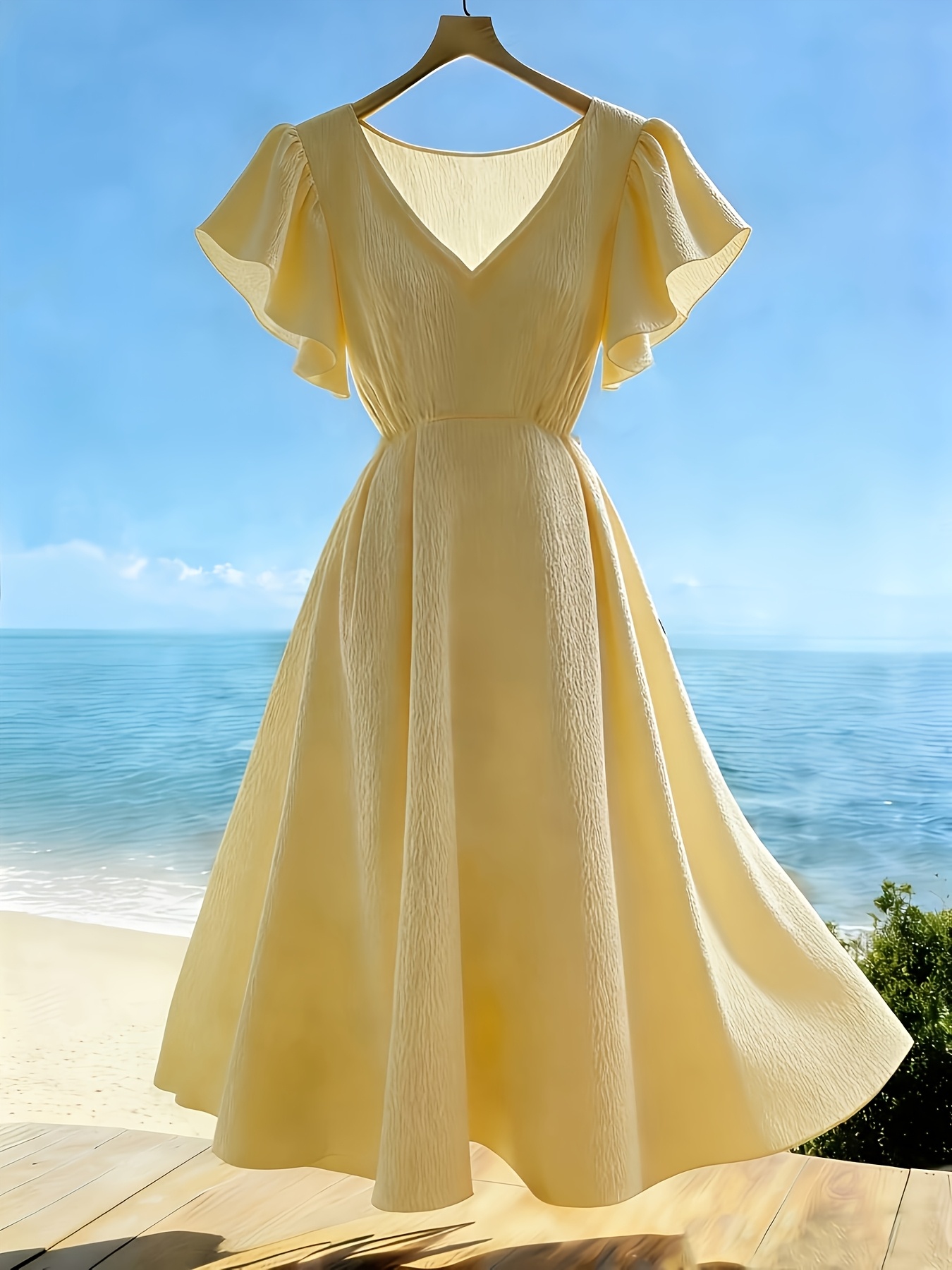 yellow dresses women sold on Temu Canada