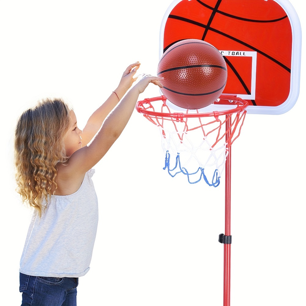 

1pc, Basketball Backboard And Hoop, Basketball Stand Set, Portable Basketball Stand And Stand Backboard Hoop Basketball Net With Pump, Height Adjustable Basketball Stand System Hoop Backboard Net Kit