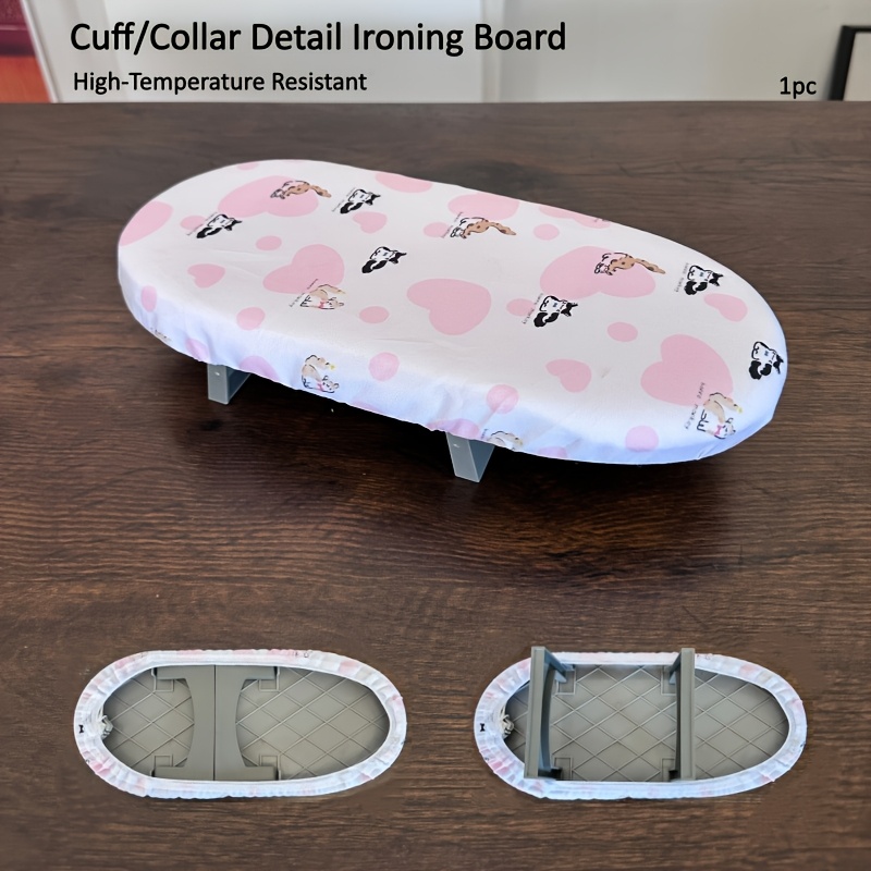 TEMU 1pc Small High-temperature Resistant Ironing Board, Cuff And Collar Ironing Board, Upgraded Mini Ironing Board, Foldable Sleeve Ironing