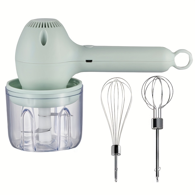1pc automatic cake mixer usb rechargeable handheld egg whisk for whipping mixing and beating cream electric garlic slicer food processor for meat chili onion and celery Product details 0