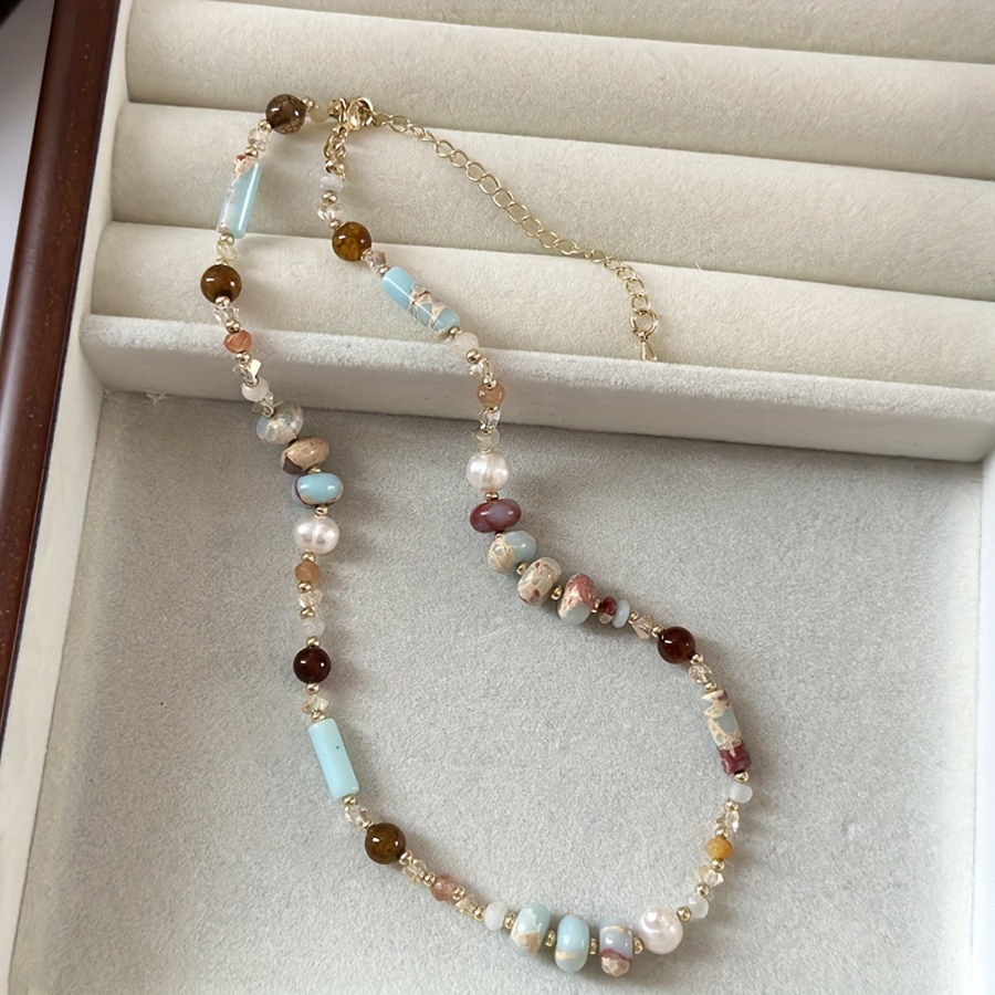 

Elegant Natural Stone Beads Necklace For Men