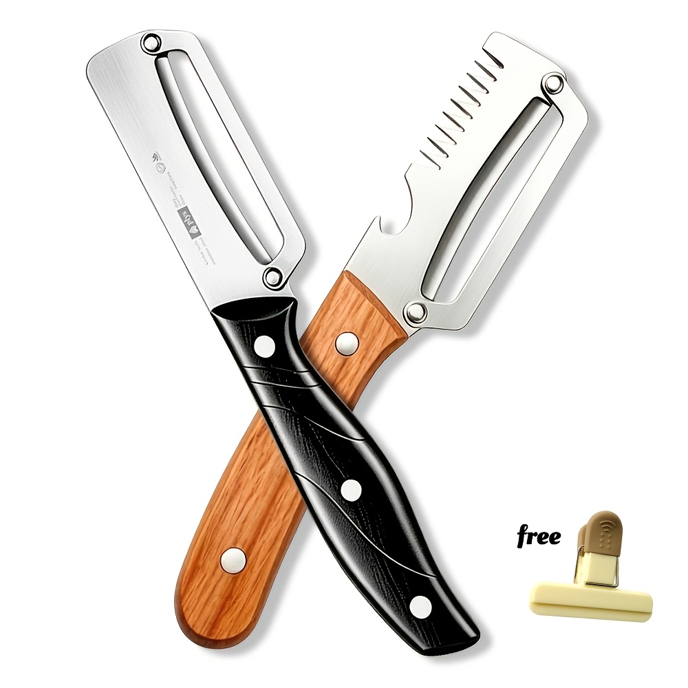 TEMU Set pezzi multifunzionale: affettacipolline, apribottiglie, pelapatate e pelapatate con ondulato. per frutta e , coltello da frutta per la casa,