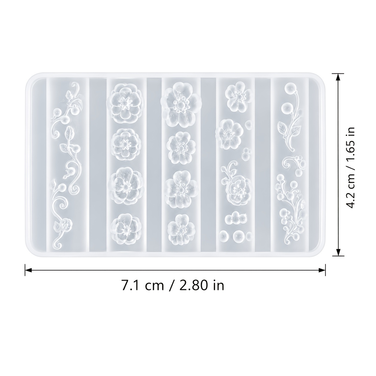TEMU Resin Silicone Mold,3d Christmas Botanical Decoration Silicone Mould, Elegant Romantic Resin Charm Mould For Nail Art, Mini Jewellery, Earrings,