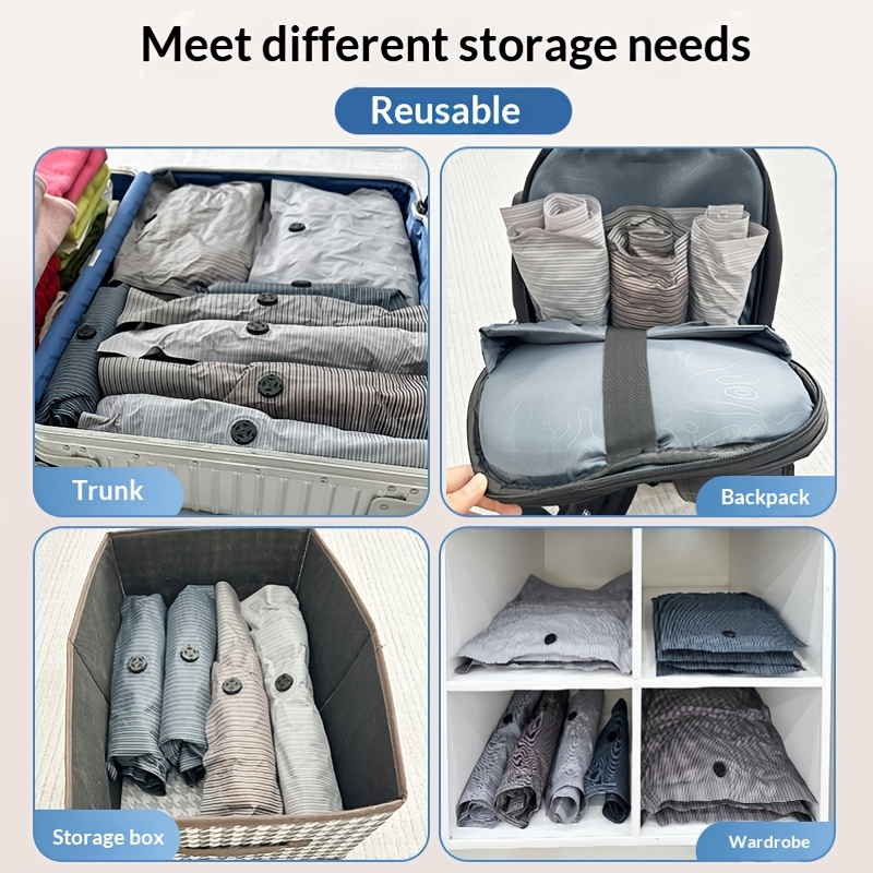 Non-Pumping Travel Compression Bag for Clothes