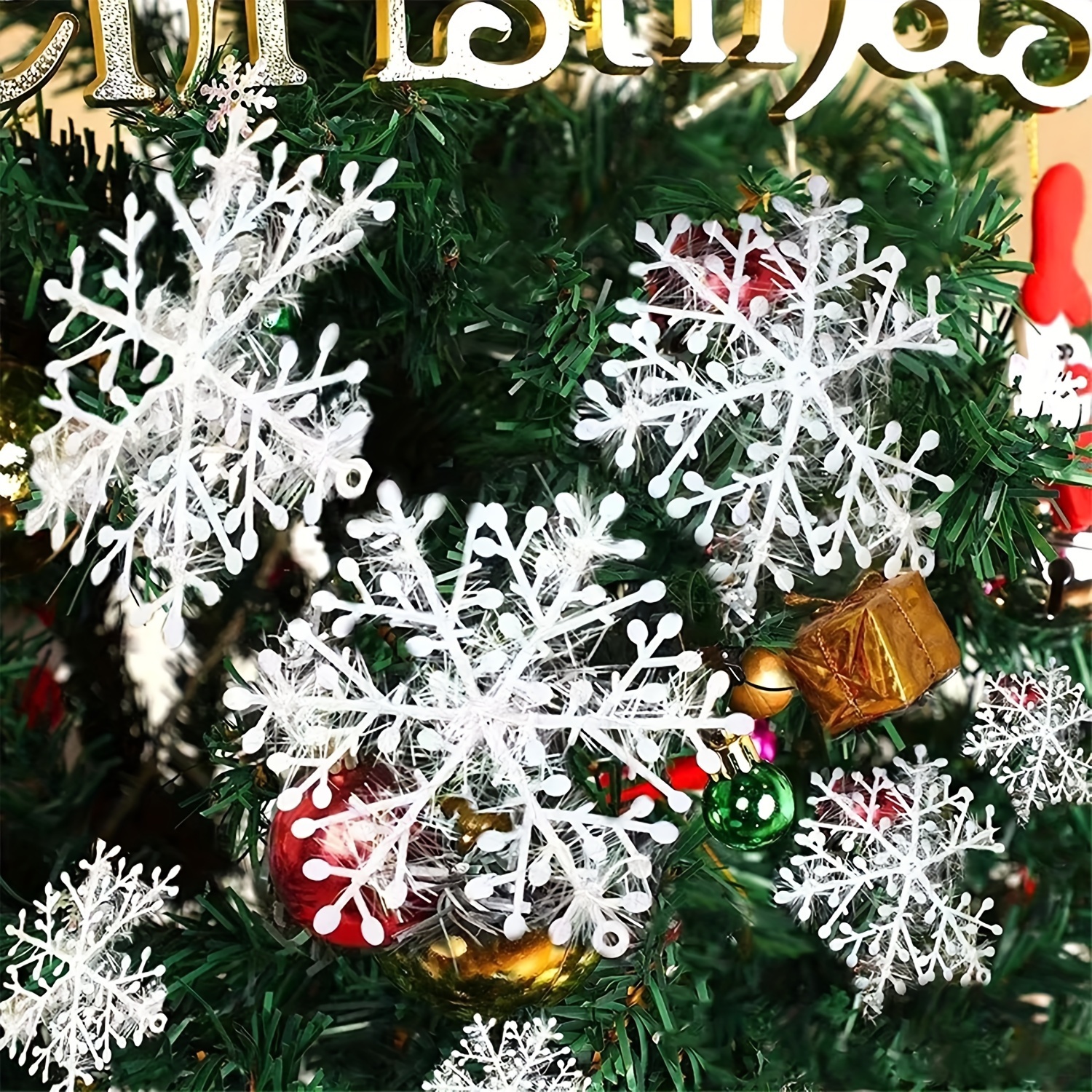 

30pcs Christmas Ornaments Set - Plastic Hanging Decorations For , For Christmas & 's Day