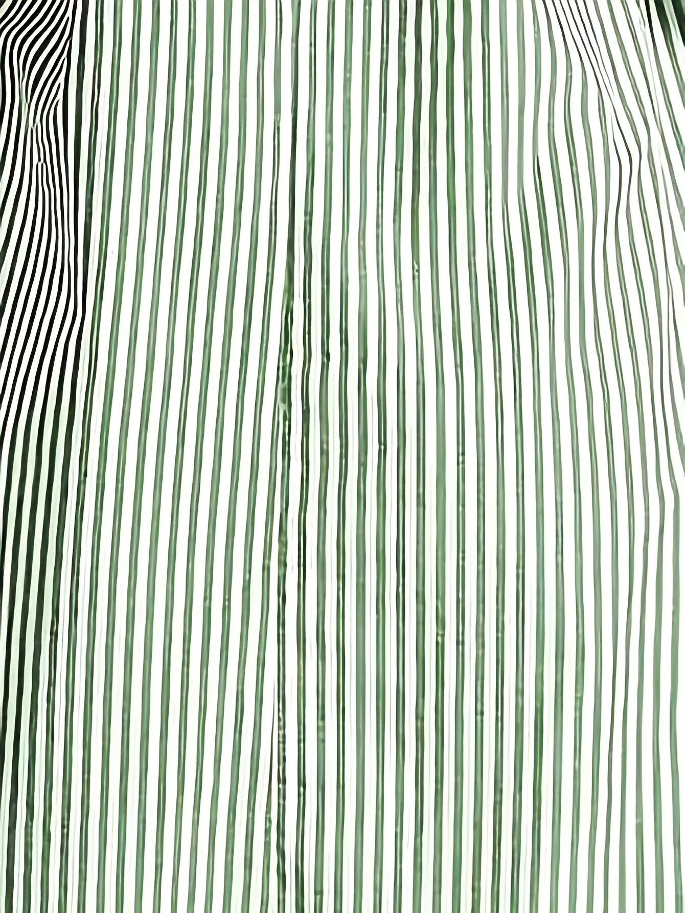 Vestido elegante sin a rayas para mujer con detalles de botones Cuello  silueta A, rayas verticales verdes y blancas, ropa ca