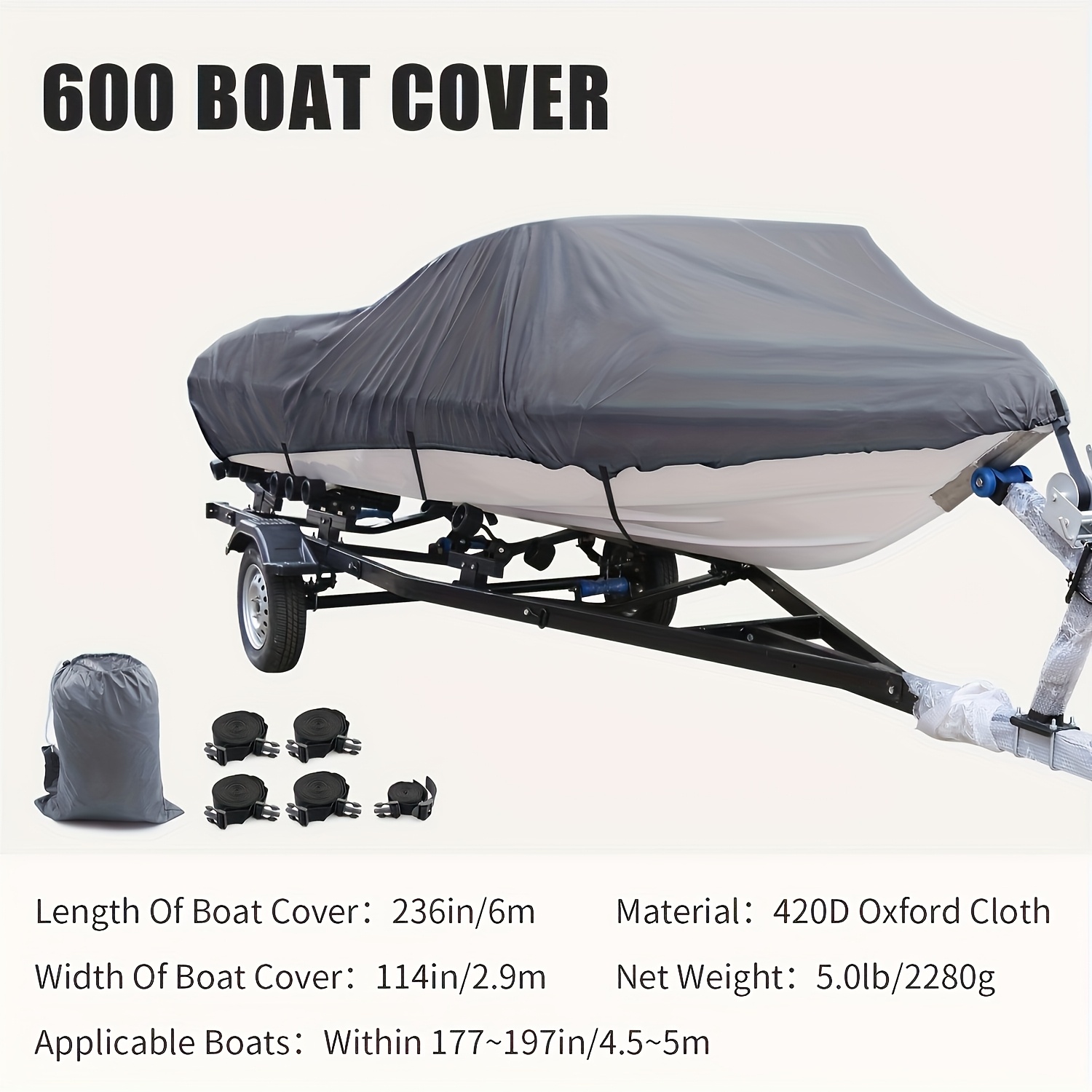 KOETSU Boat Cover in 420D Oxford Cloth