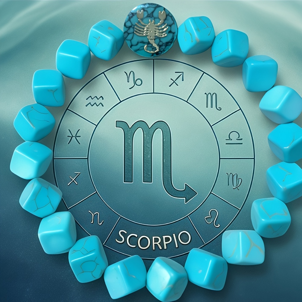 Unique 12 Constellations Blue Stone Bracelet for Men