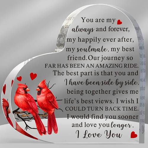 2d flat 1pc to my gift retro acrylic love letter for cute boyfriend girlfriend husband wife desk decor for anniversary valentines birthday cute marriage for her him english text display