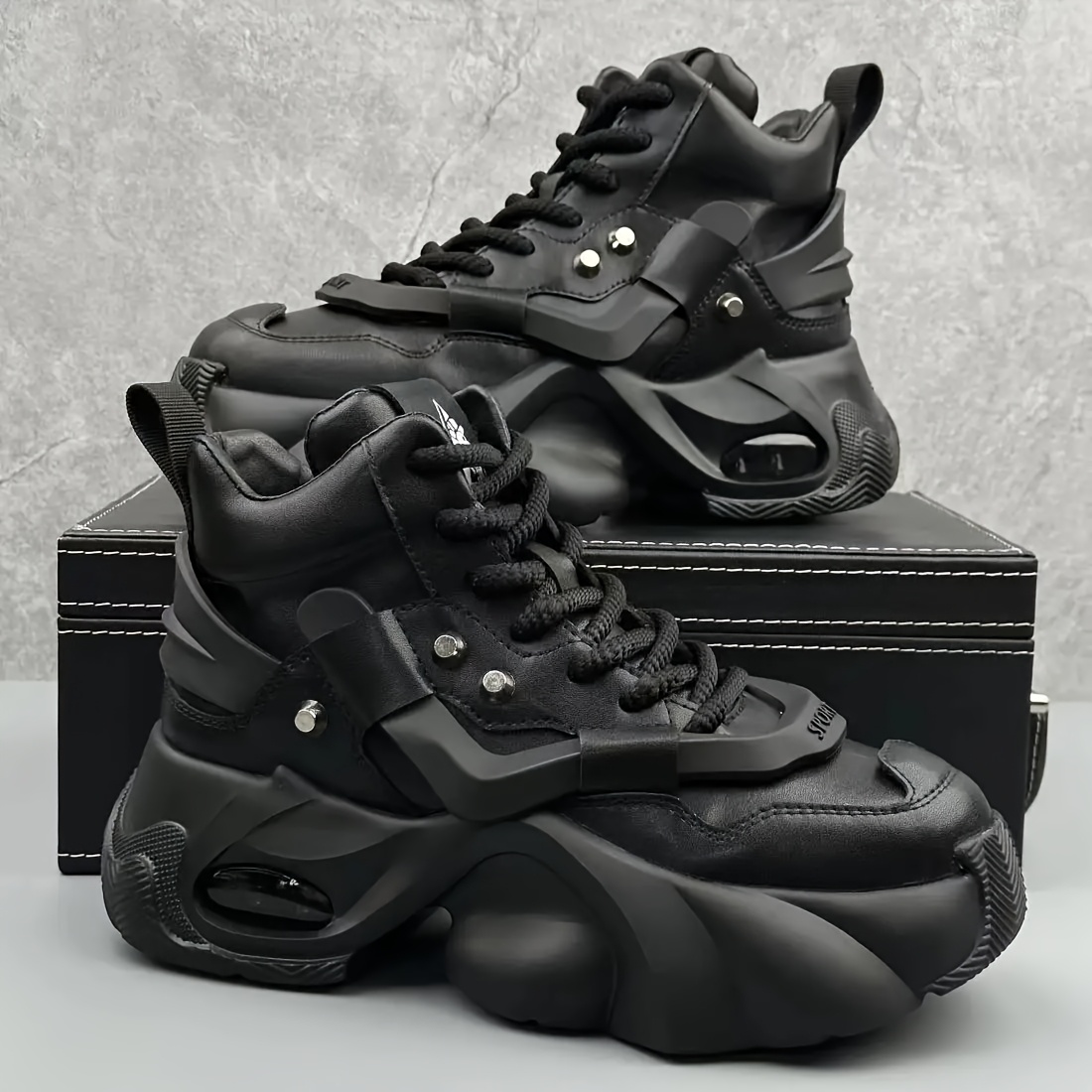 Temu – TEMU Men’s Height Increasing Shoes Casual Sneakers For Men Comfortable Platform Boots For Men Breathable High Top Sneakers