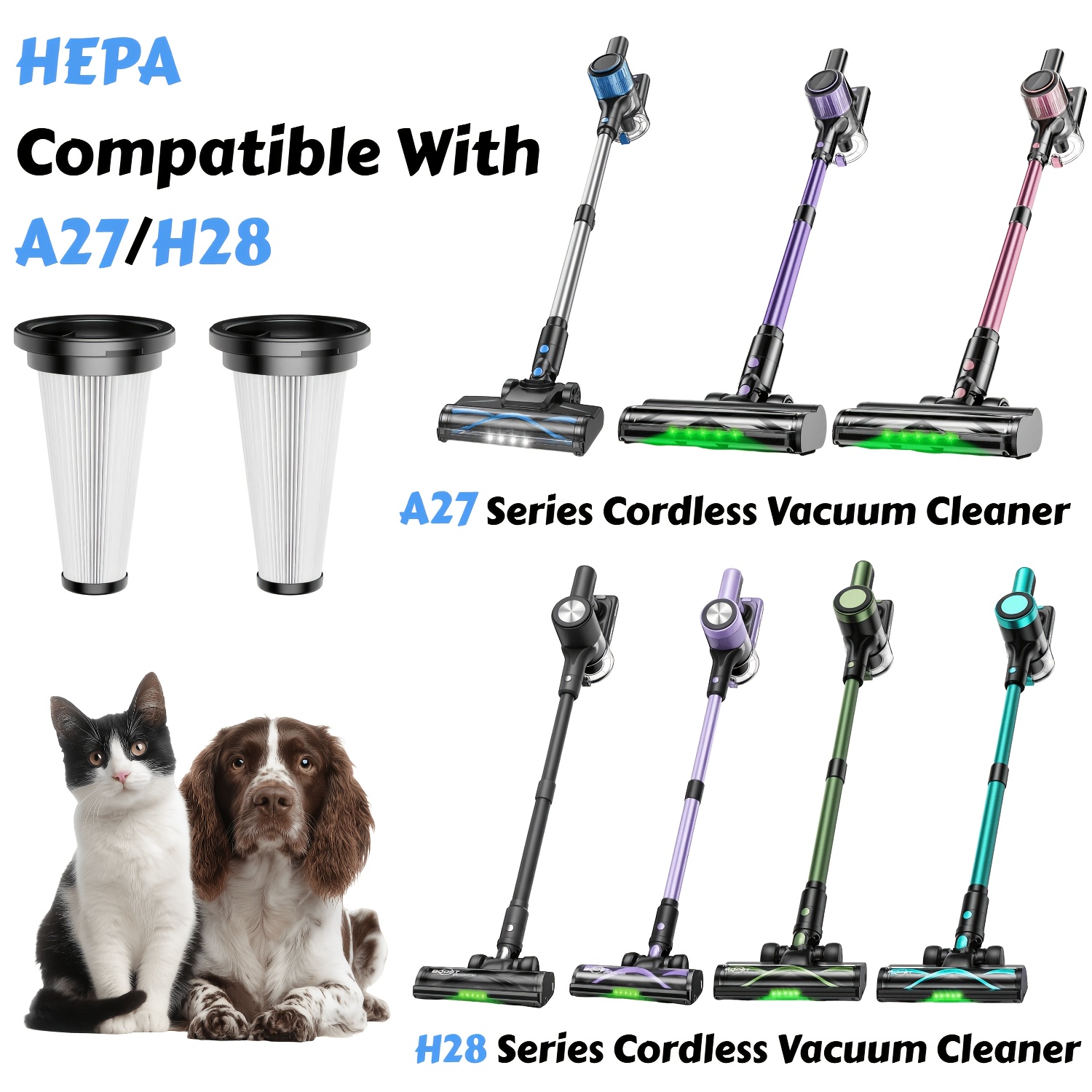 A27 Vacuum Cleaner Accessories Hepa*2+cleaning Tool