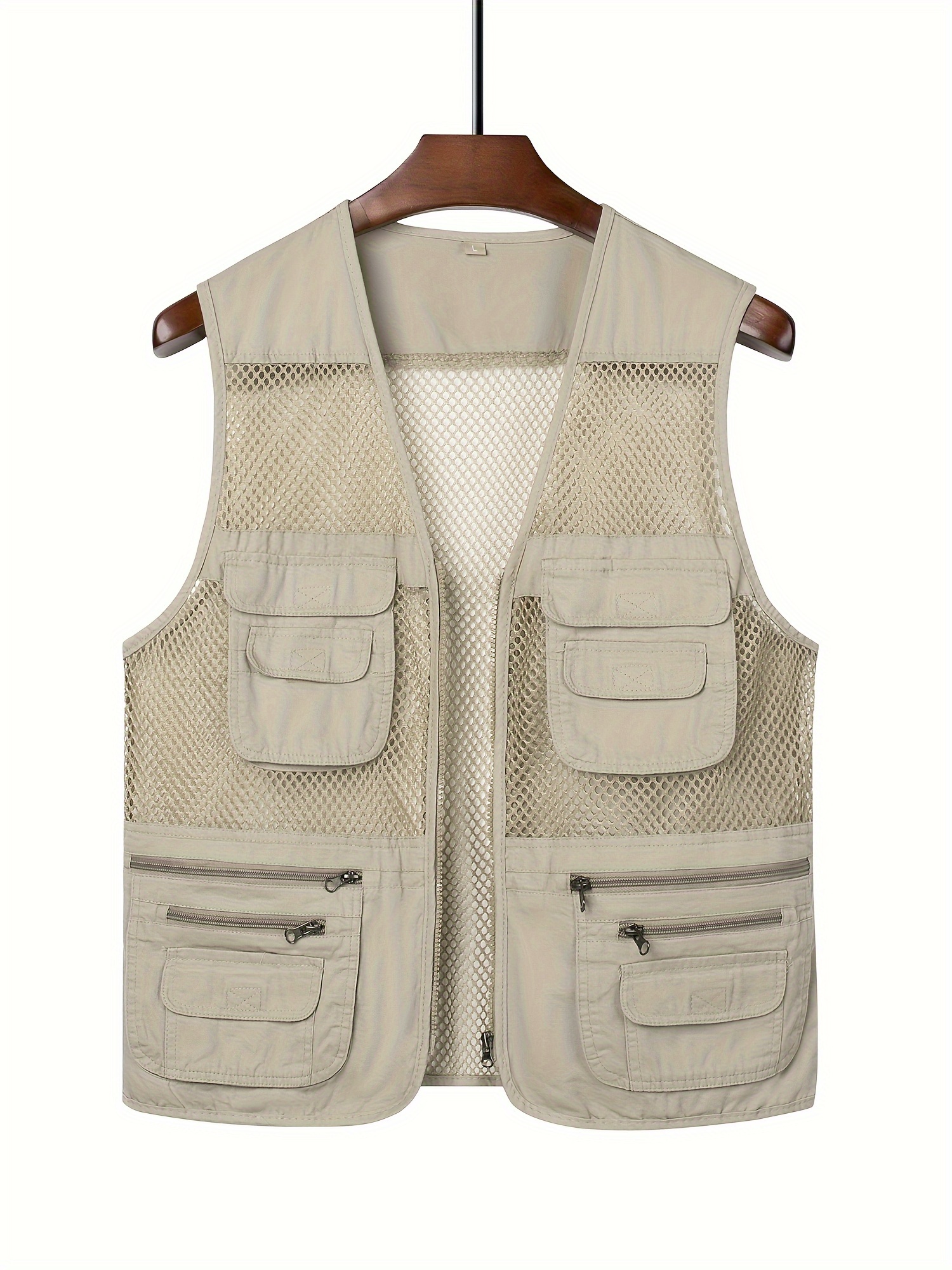 Multi Zipper Pockets Vest Men's Casual V Neck Zip Vest - Temu