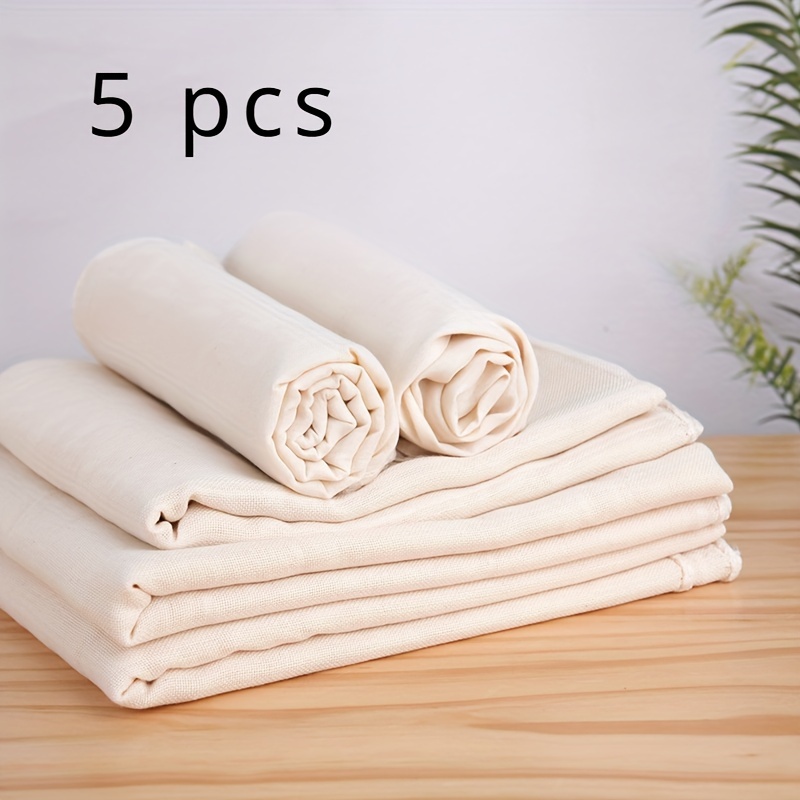 5/10pcs Cheesecloth, Coffee Cloth Soy Milk Cloth Cheese Filter Cloth Suitable For Butter Cheese Tofu Juice Filtration Washable And Reusable