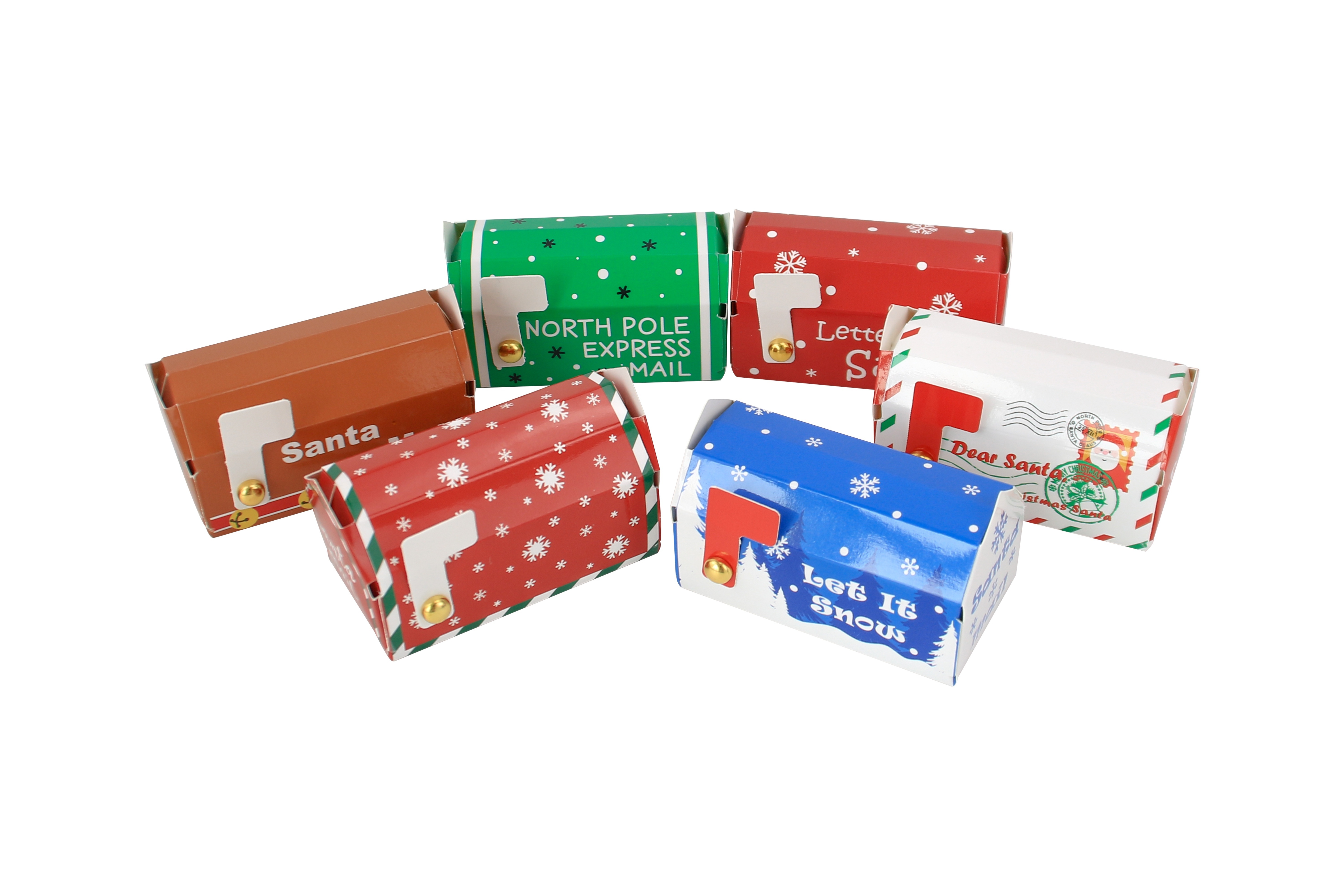 24pcs mailbox shaped christmas gift boxes perfect for treats candies chocolates stocking stuffers ideal for weddings birthdays holiday parties details 3
