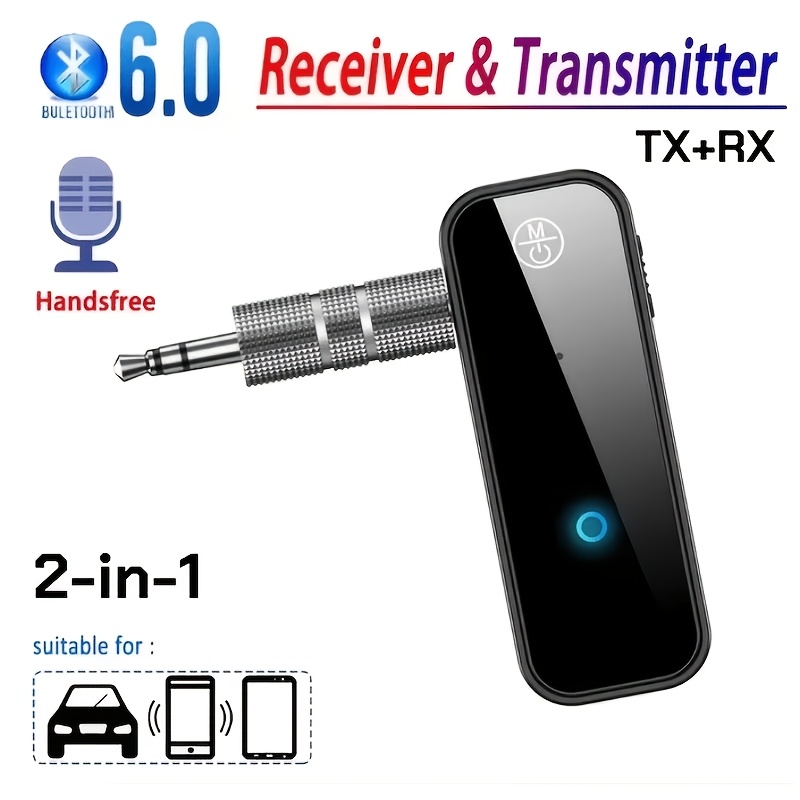 imagen del artículo   y transmisor de audio sin varillas 5.4 con conector de audio aux de 3.5 mm, micrófono incorporado,   para aviones,  , televisores y altavoces de ordenador