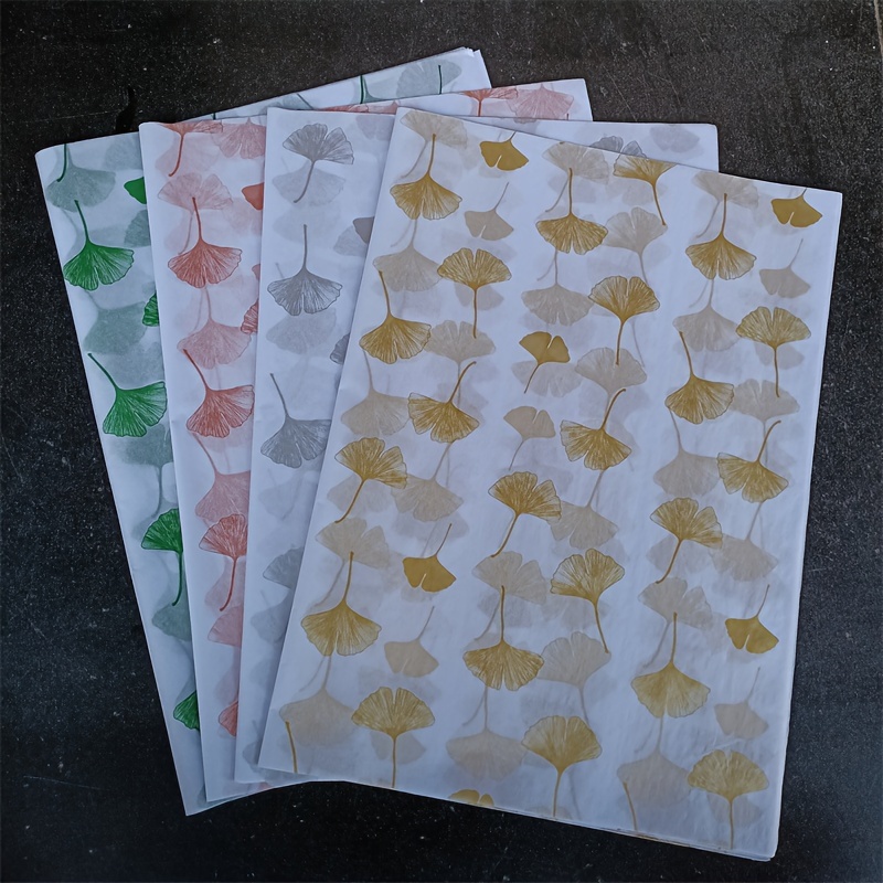 

Leaf Print Tissue Paper, 20 Sheets - Diy Crafts, Birthday & Wedding Decorations, Gift Wrapping - Sustainable Packaging Supplies By Yingyuyuan