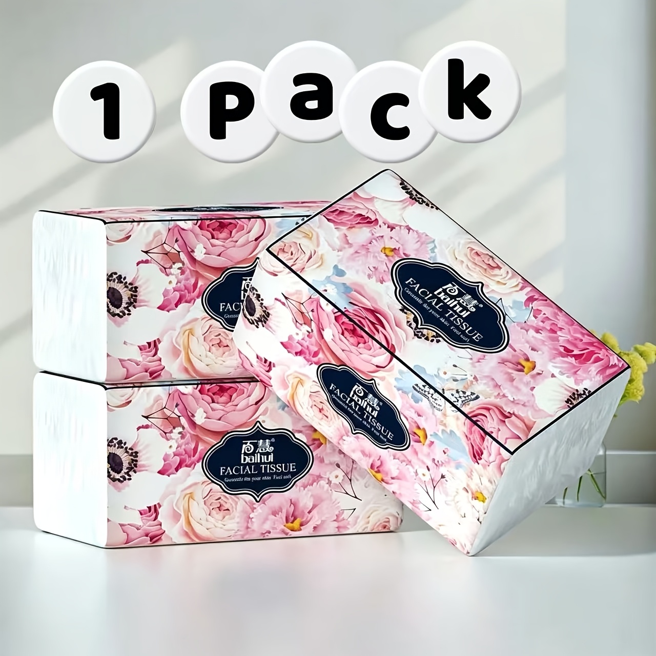 Image of 1- 5-ply Tissues - 280 Sheets Per Pack, Dye-free, Ultra Absorbent & Soft Facial Tissues For Home, Office, And Outdoor Use - Ideal For Cleaning, Parties, And Everyday , Home Tissue Pack |