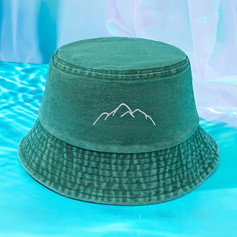 Denim Bucket Hat: Vintage Washed Sun Hats For Travel, Festivals