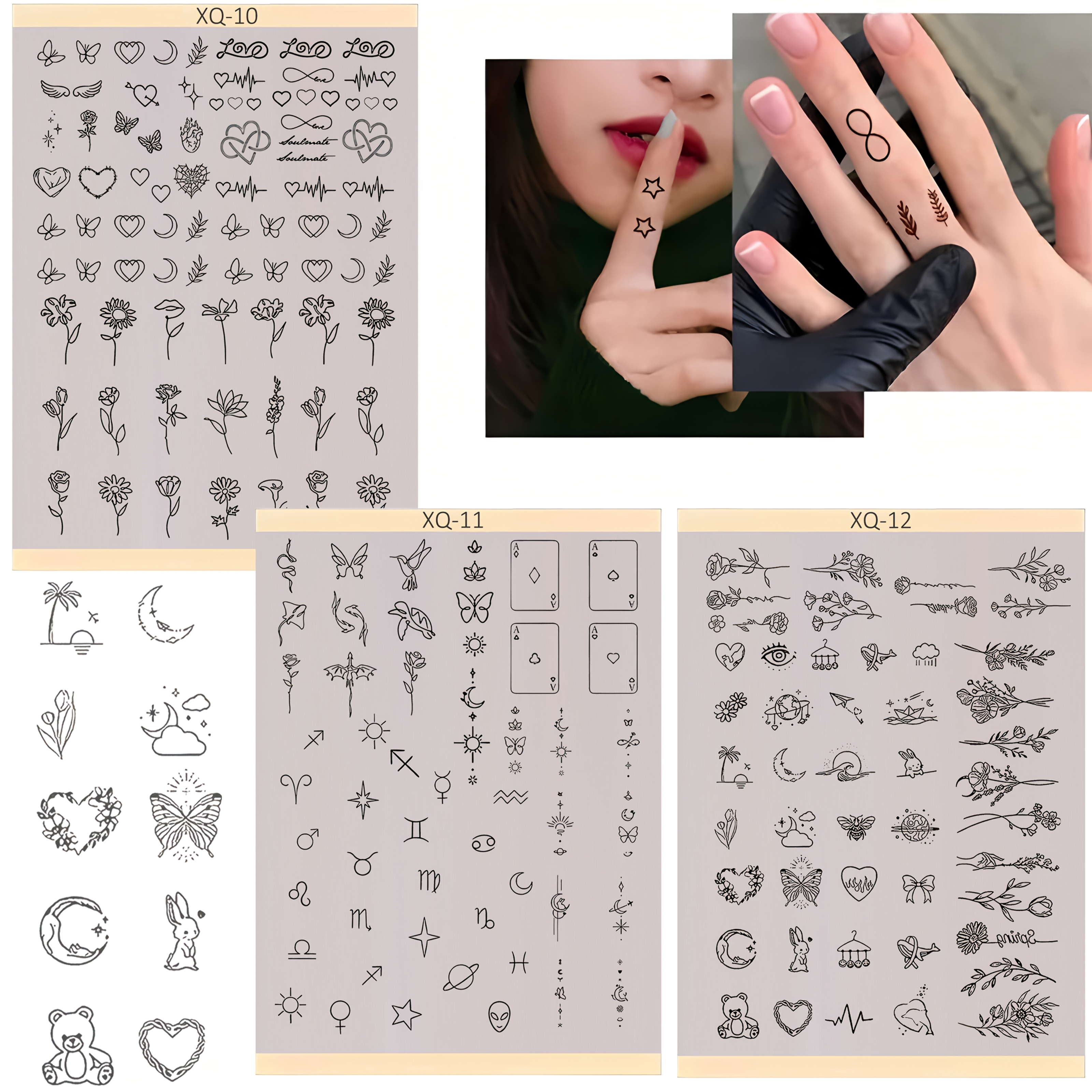 TEMU Patterned Tattoo Transfer Paper, A4 Tattoo Transfer Paper With Designs For Tattoo Art