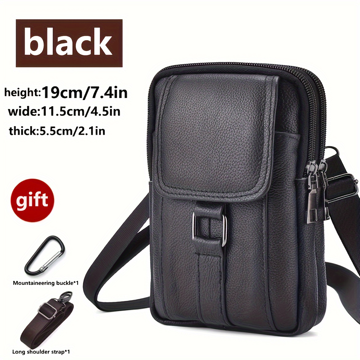 genuine leather waist bag top layer cowhide belt hanging - Temu genuine leather waist bag top layer cowhide belt hanging - Temu