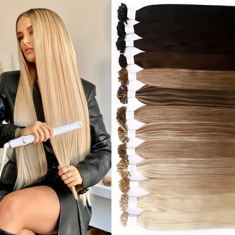 50 strands 50 gram keratin human hair extensions 100 real hair u tip extensions keratin u tip hair extensions nail tips 16in 24in pre bonded u tip hair extensions human hair details 0