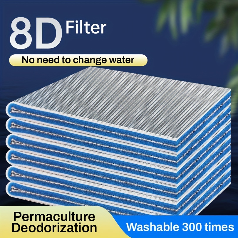 Aquarium Filter Media - Upgraded 8-Layer Filter Pads for Aquarium, Fish  Tank Accessories Sponge Filter, 20×4in Super Filtering Effect Filter Floss  for