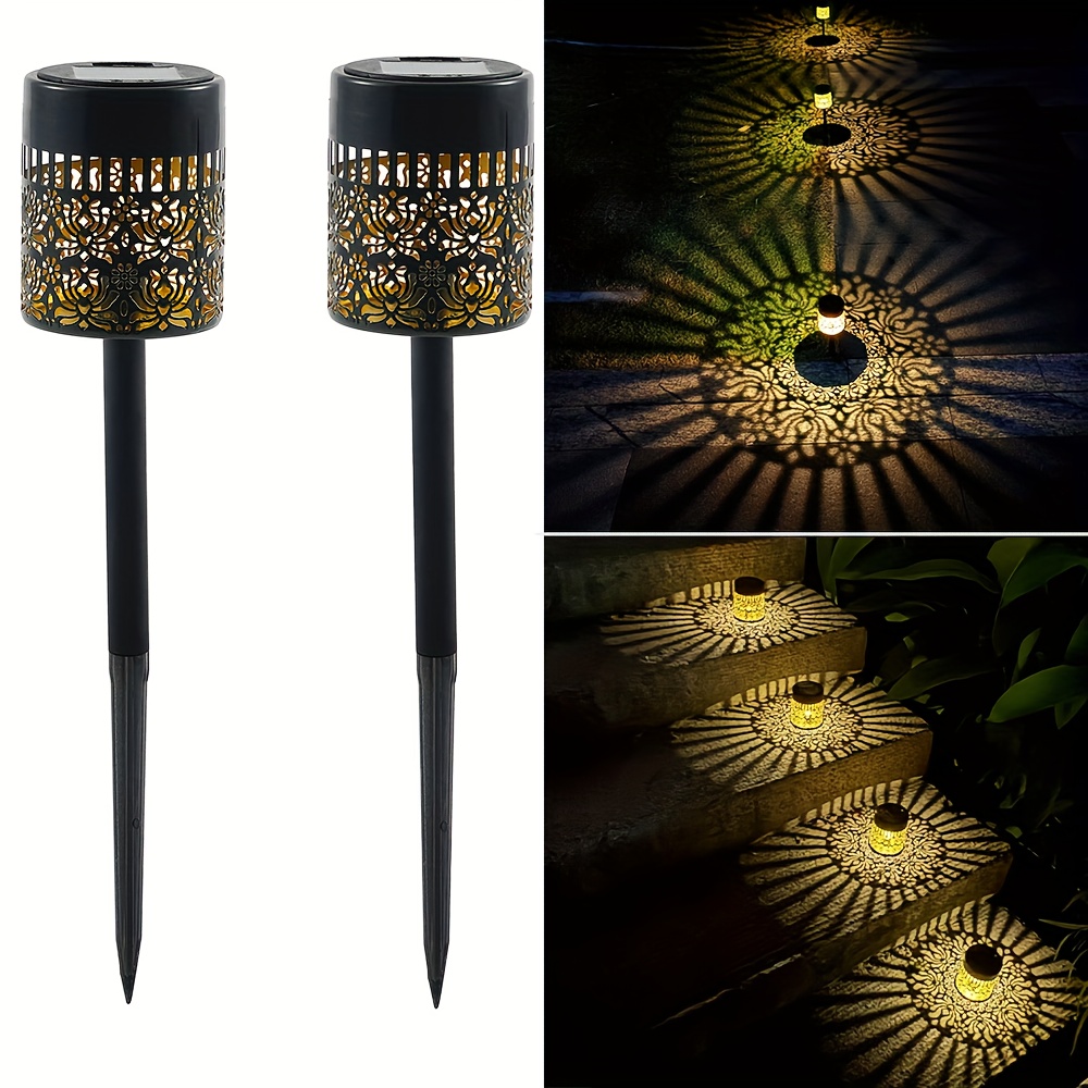 2/4pcs Solar Path Lights/deck Lights/step Lights, Outdoor Garden Decorative Solar Garden Lights, Path Landscape Lights For Courtyard Yard Backyard Patio Gardens