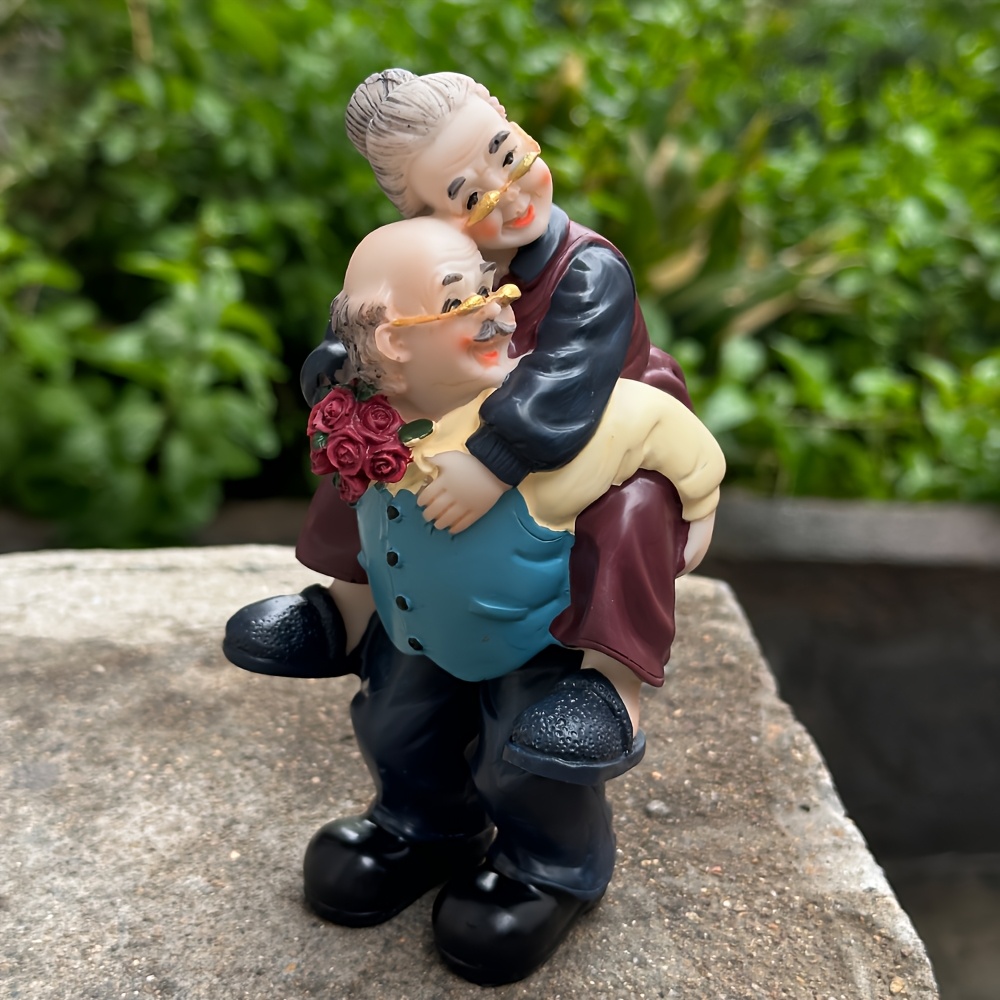 TEMU Resin Decor Small Ornament Wedding Commemorative Gift Valentine's Day Present Collectible Buildings Additions For Halloween Thanksgiving