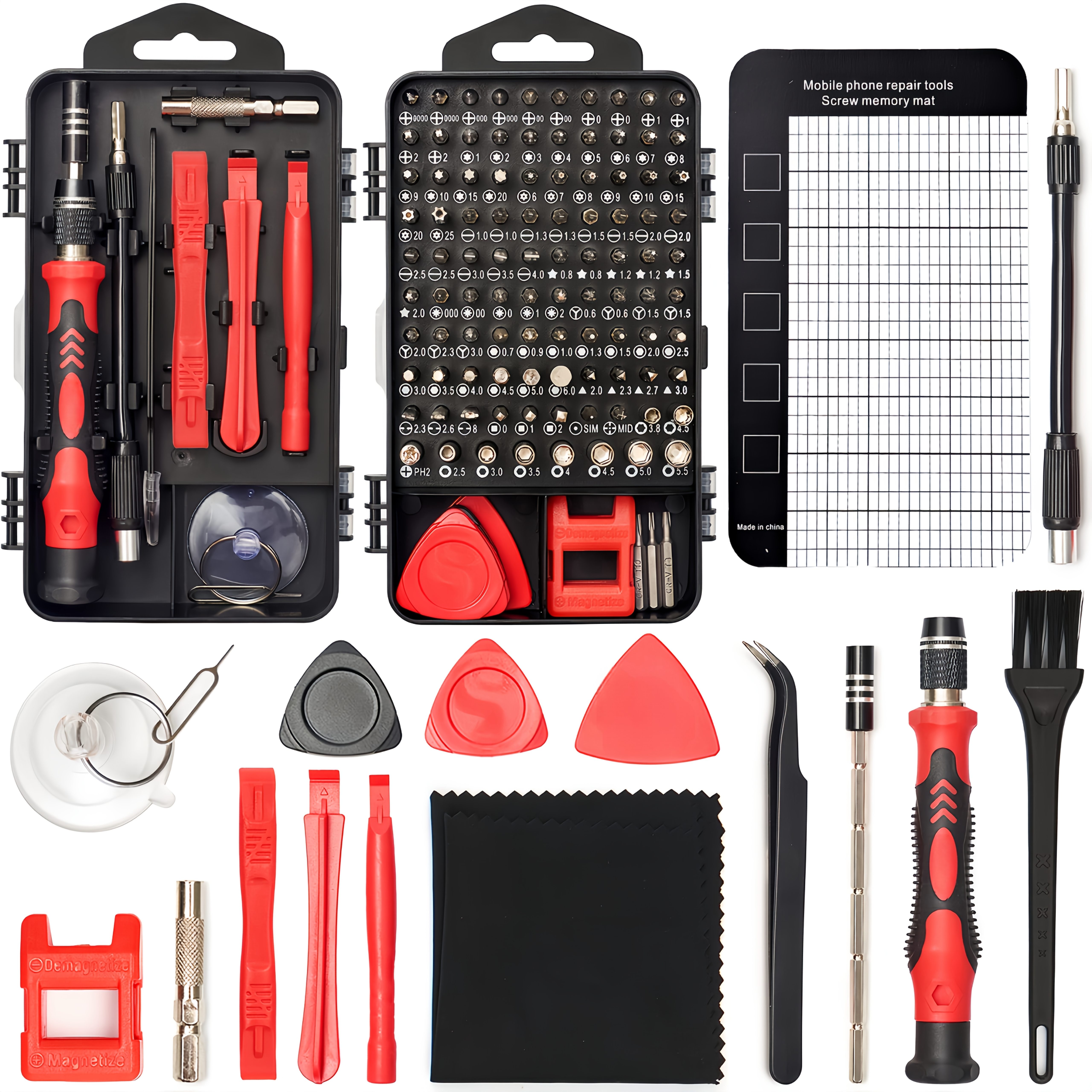 TEMU Precision Screwdriver Set 124pcs Electronics Tool Kit With 101 Bits Magnetic Screwdriver Set For Computer, Laptop, Cell Phone, Pc, , , Ps4, Ps5,