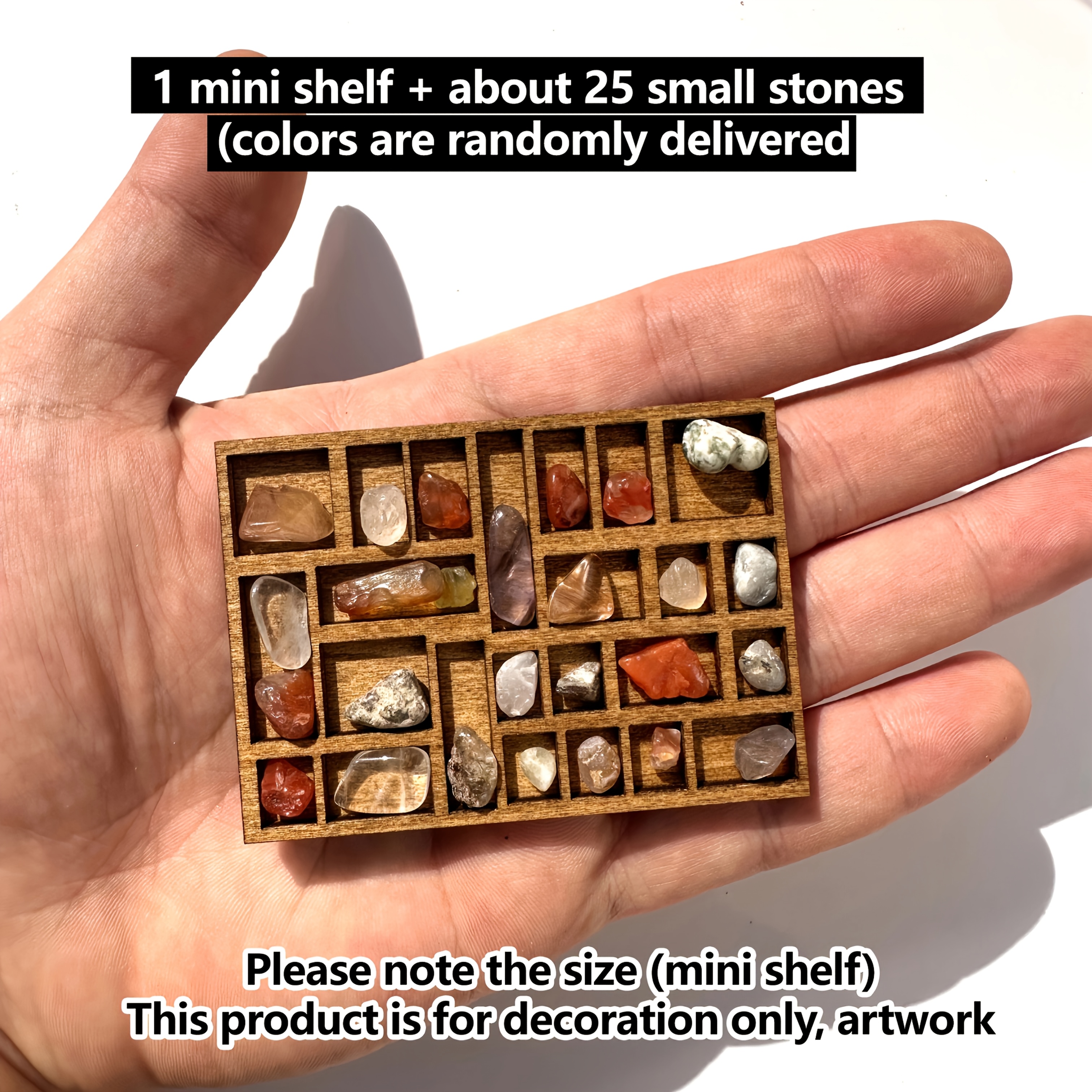Image of Dollhouse Accessories (1 Mini Shelf + About 25 , Colors ) Miniature Tray Rack, Dollhouse Decoration 1/12 Scale Dollhouse Bookshelf, Dollhouse Furniture Miniature