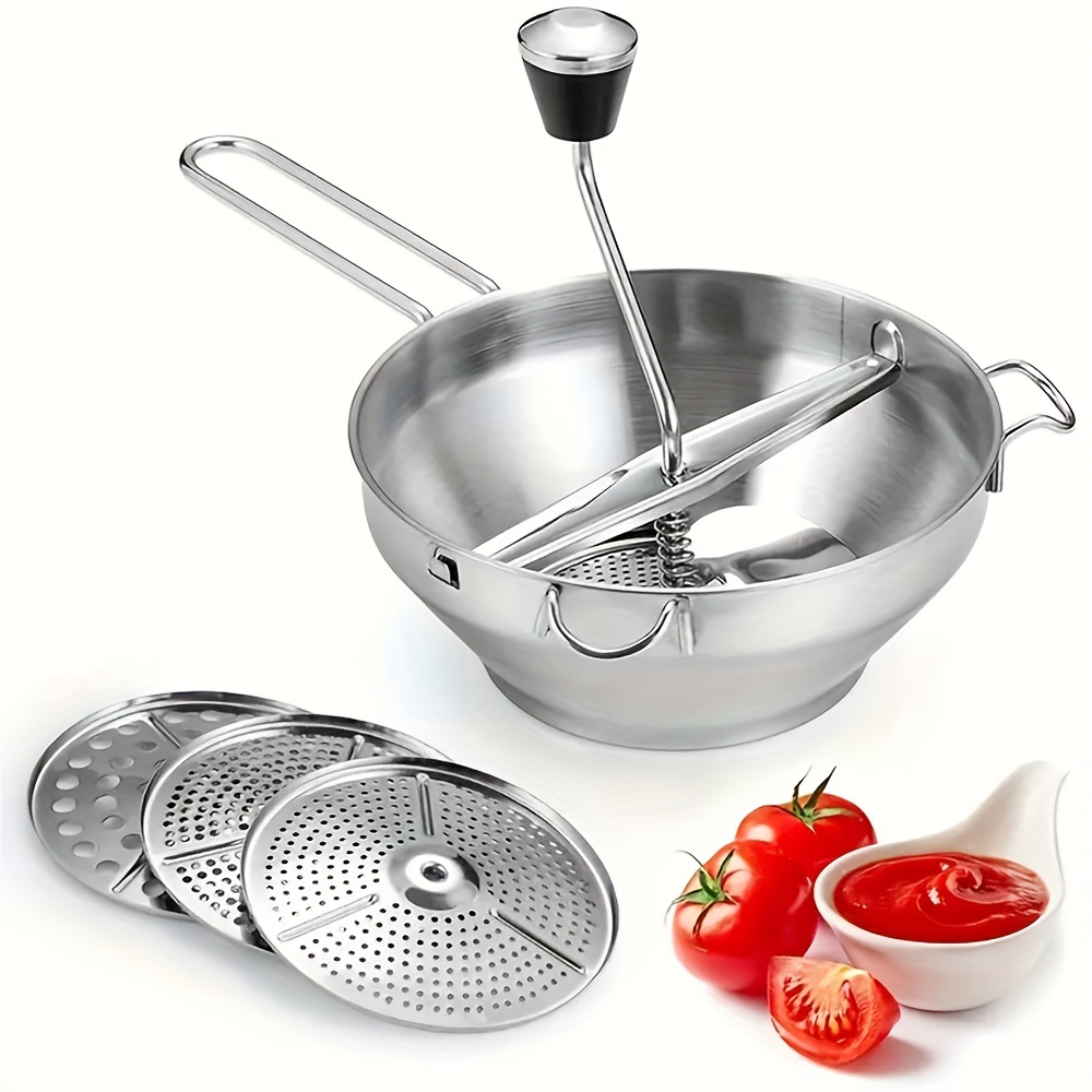 1-teiliges edelstahl-fleischwolf-set -  , waschbar,  , manueller  - & käsehersteller mit lebensmittelreibe für einfaches zerkleinern von obst und gemüse, ideal für den einsatz im esszimmer, nicht-elektrisch, arbeitsplattenkompatibel, für hausköche und profiköche