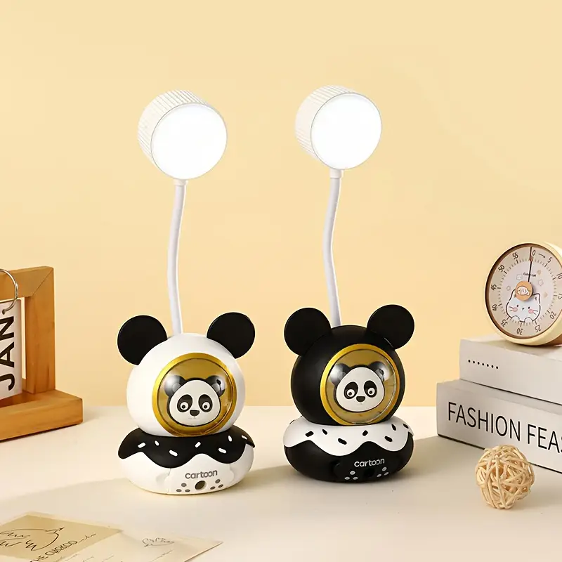 cute panda desk lamp for eye protection, soft light for desk drawing, for children, usb charging with 4-hour long , cartoon panda used as indoor ornament Product details 0