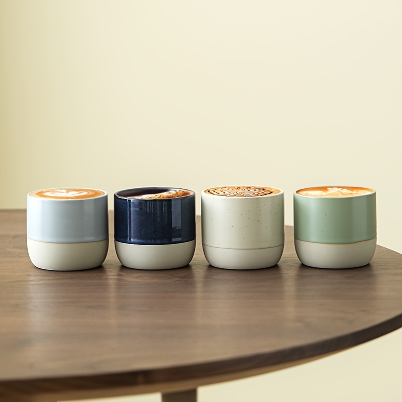 4 teiliges gemischtes keramik kaffeebecher set kleine