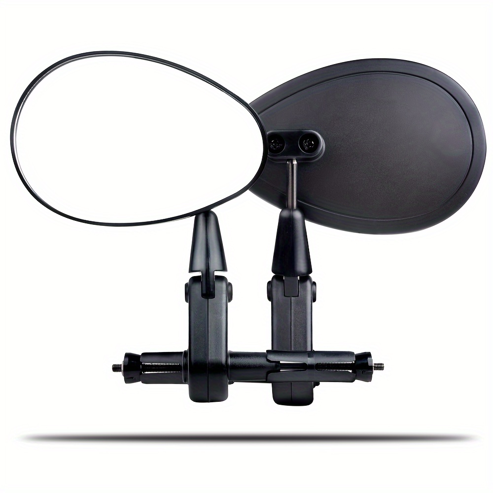 Image of Easydo Bicycle Rearview Mirror: Mountain Bike Folding Bike Hd Wide Angle Pc Material Adjustable Reflector Mirror Bicycle Handlebar Plugs Tail Rearview Mirror Cycling Accessories