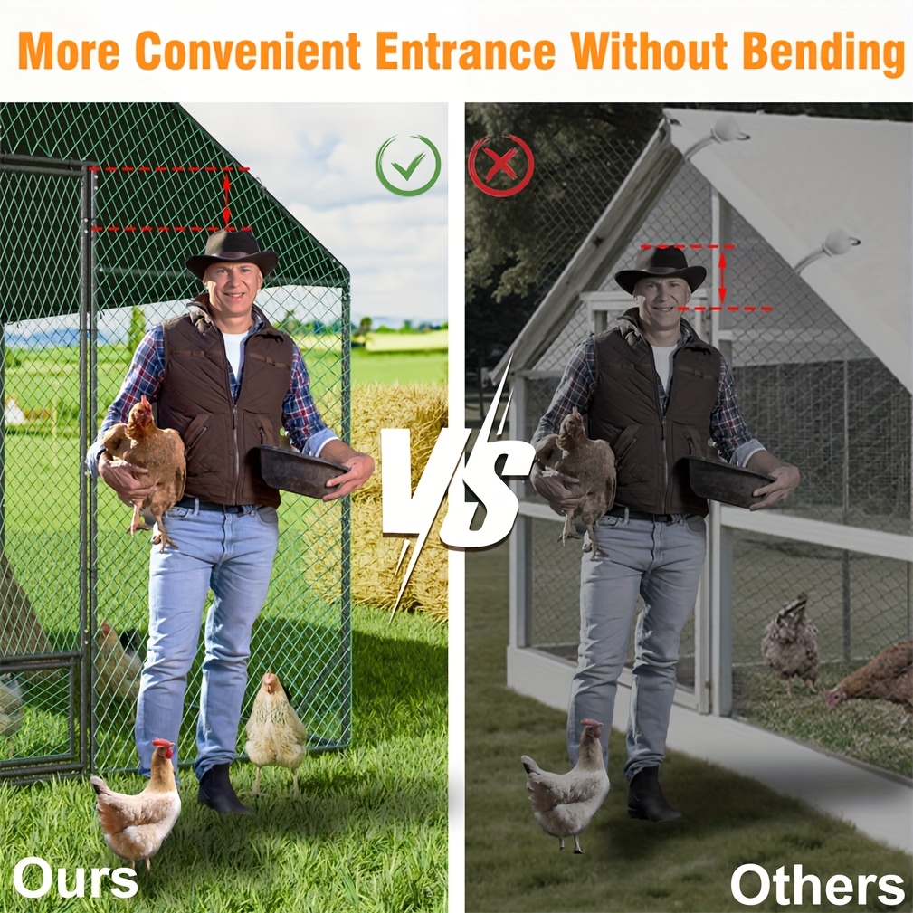 1pc 6m xxl large heavy duty metal walk in chicken coop chicken runs cage fencing pens case for rabbit goose ducks chickens thicken   Product details 7