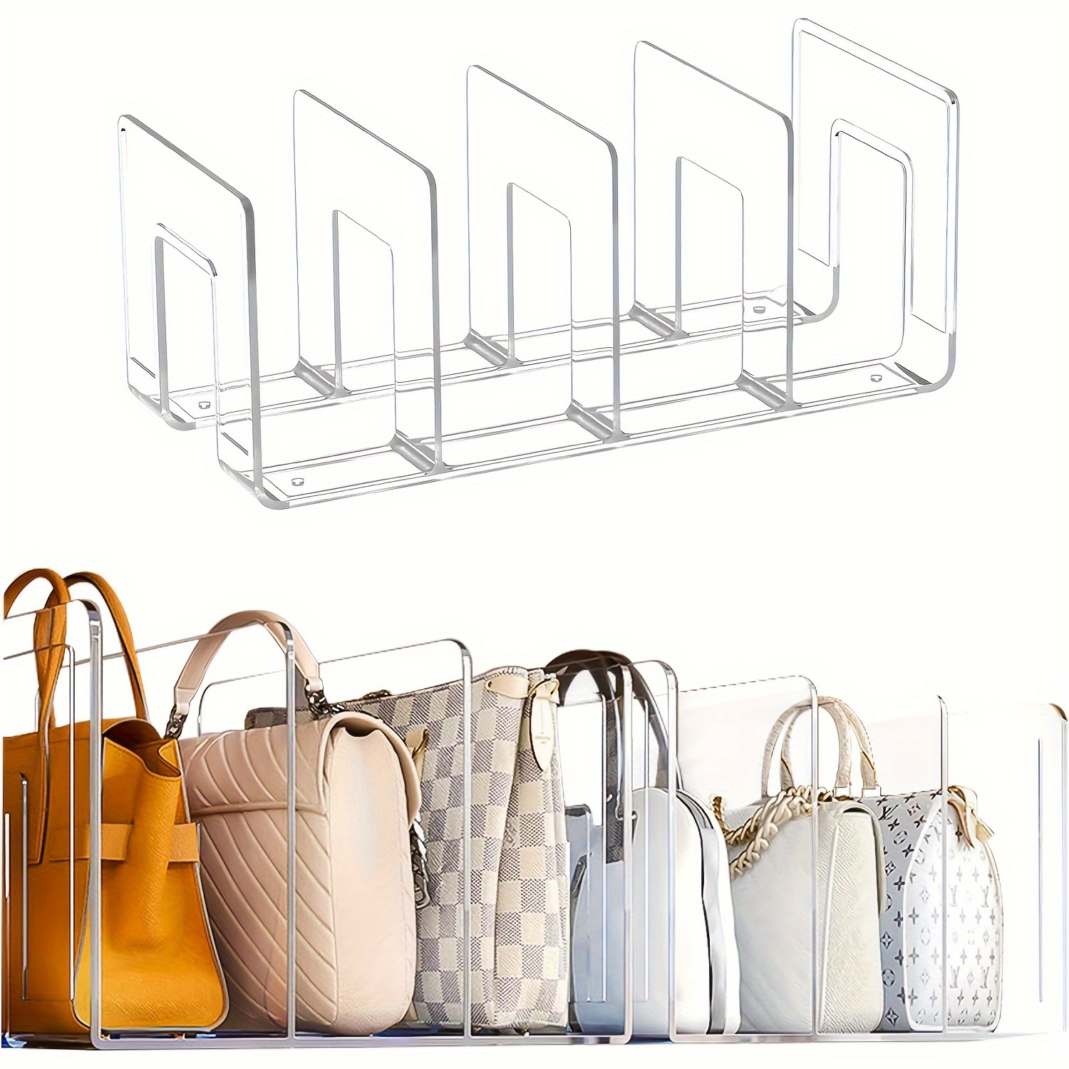 

[ ] Organizer - 1pc Clear Handbag Storage , Divider For & Accessories Display