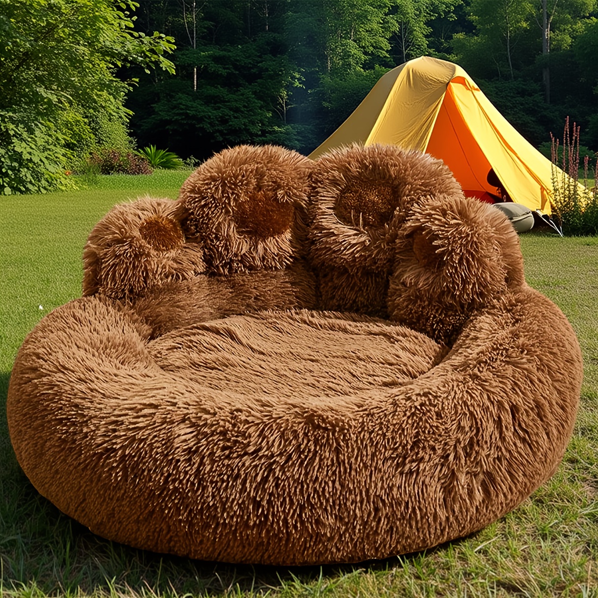 TEMU Thickened Plush Pet Bed For - Extra Large Dog Bed Cat Cushion Bed, Non-slip Bottom - Soft Warm Cushion In 5 Sizes - Best Gift For Your Pets