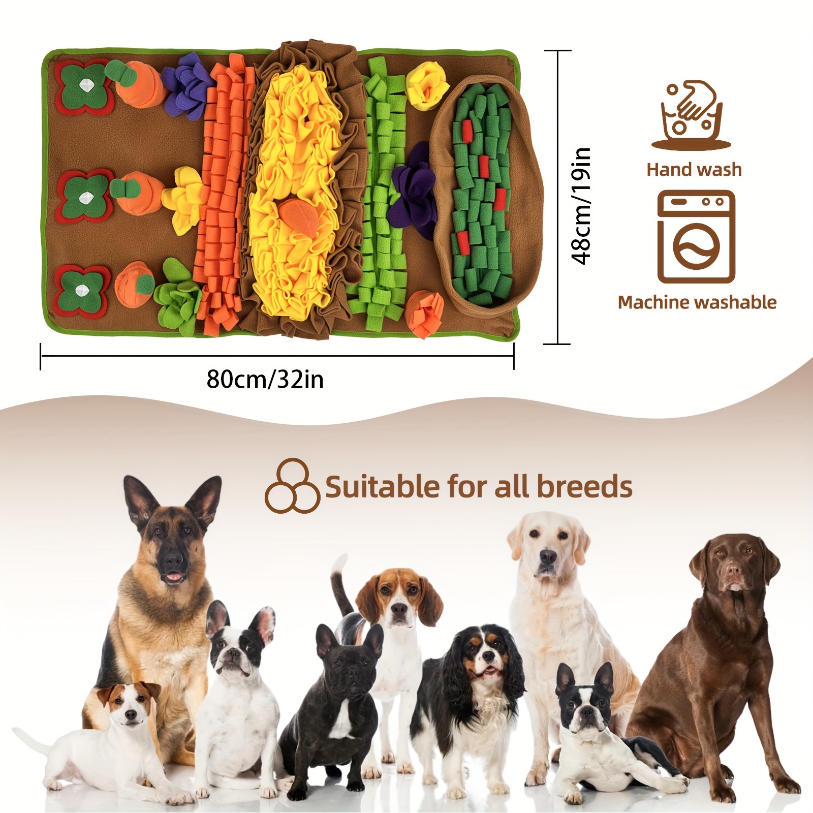 KM-P Interactive Dog Snuffle Mat for Feeding and Play