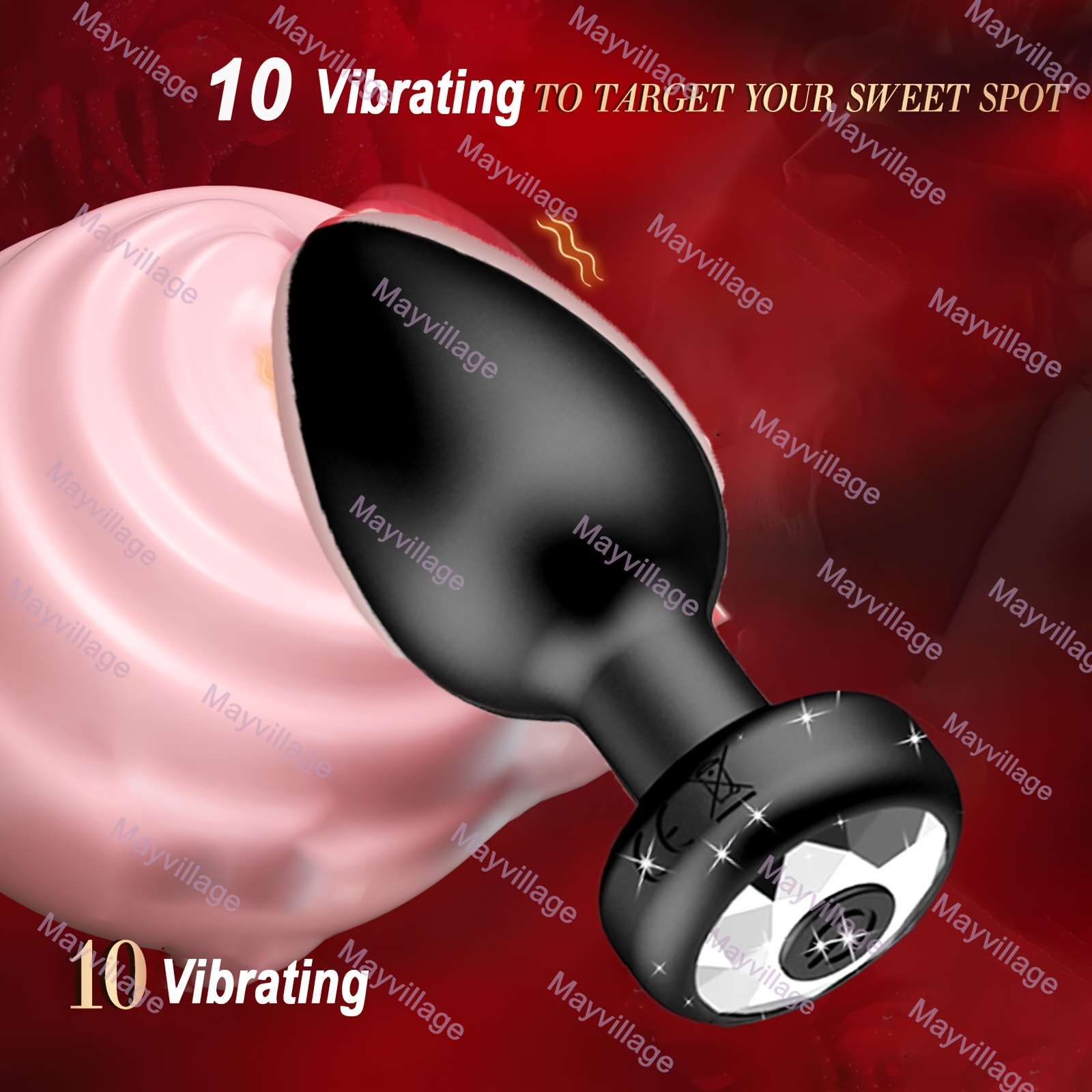Vibrating Anal Butt Plug Dildo G-Spot Vibrators With Powerful 10 Vibration Modes, Silicone Male Prostate Massager Anal Dildos Vibrator Men Sex Toy, Female Clitoral Nipples Massager Anus Vagina G Spot Stimulators Adults Sex Toys For Women Men Couples