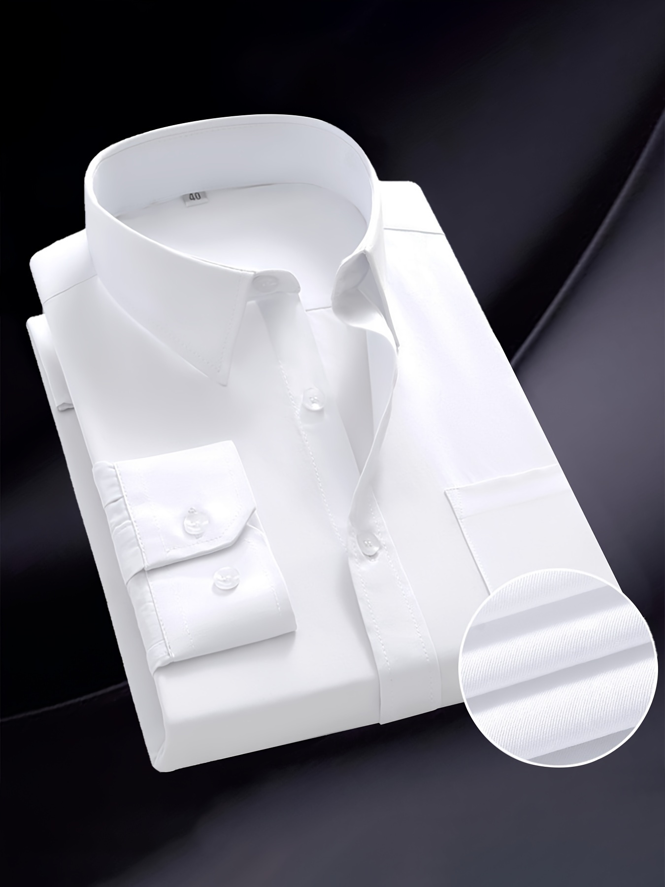 item picture mens long sleeve button up shirt in solid color suitable for business   spring and fall formal occasions a great gift for men