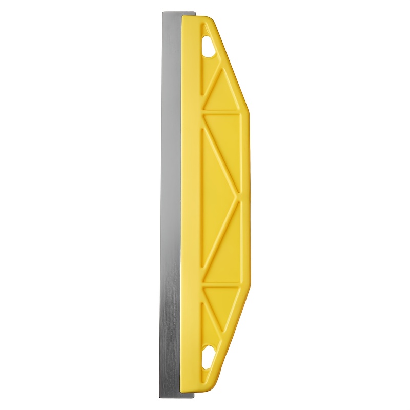 TEMU Professional 12-inch Metal & Shield With Ergonomic Handle & Edge - Heavy-duty Wall Painting Tool Trimming, Wallpaper Cutting, And Edging -