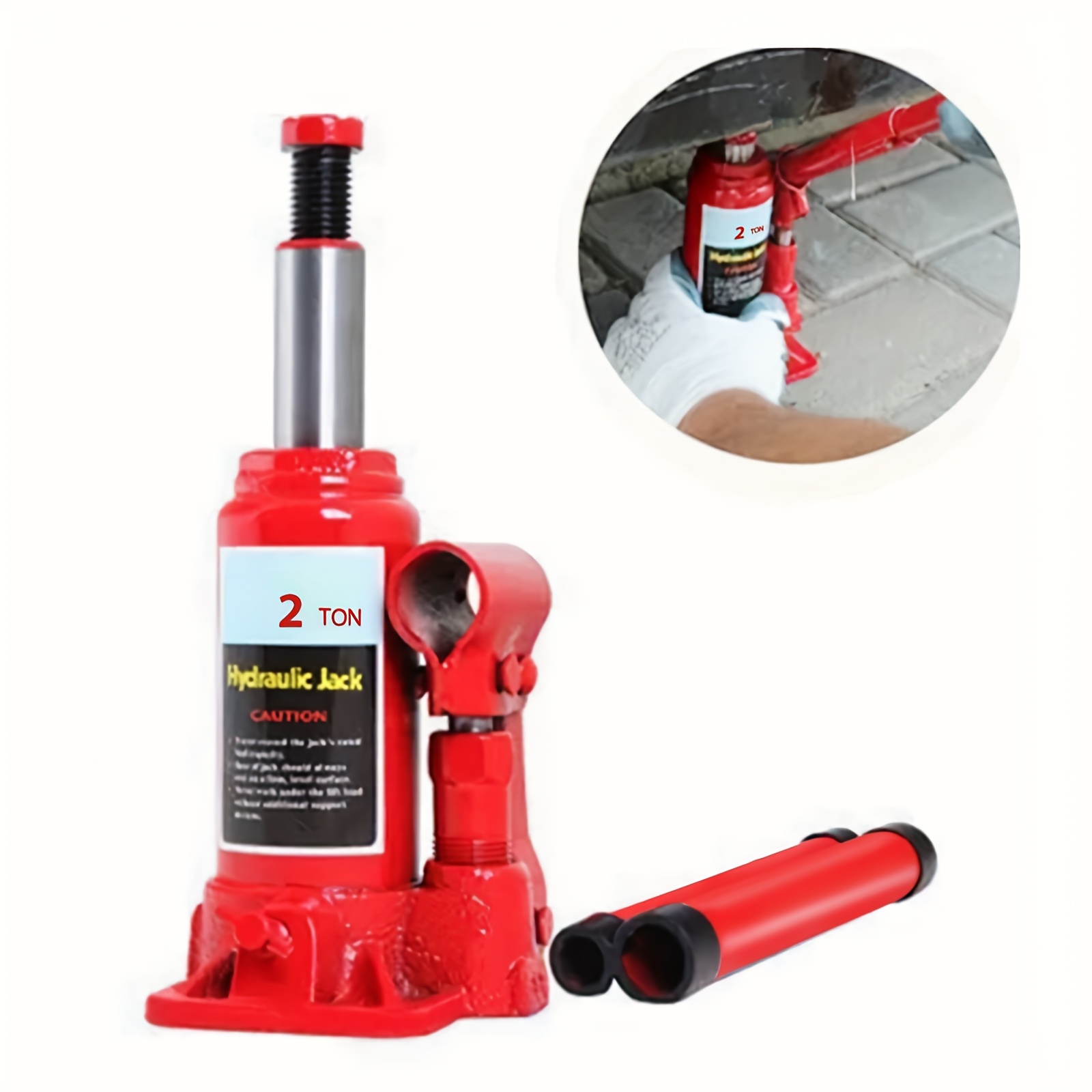 TEMU Portable Hydraulic Jack For Vehicles, Including A Car Jack, Floor Jack, And Car Lift, Designed For Changing Tires.