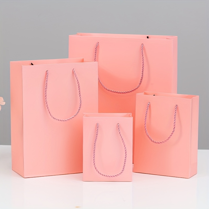 Gift for Her/Him 50pcs Pink White Cardboard Bags