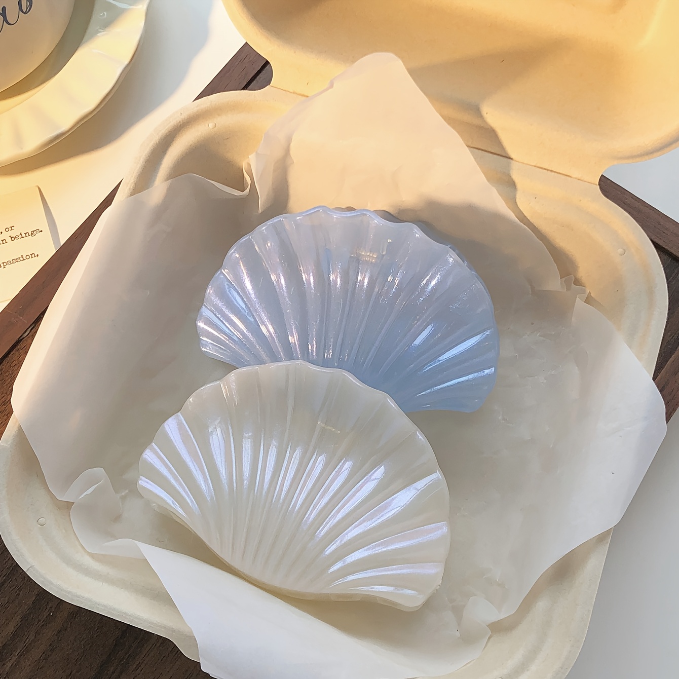 TEMU 2 Stück Elegante Acryl-Muschel-Haarklammern, Sommer-Mode Multifunktions-Updo-Klammern für Frauen – für Strandspiele und lässiges Styling