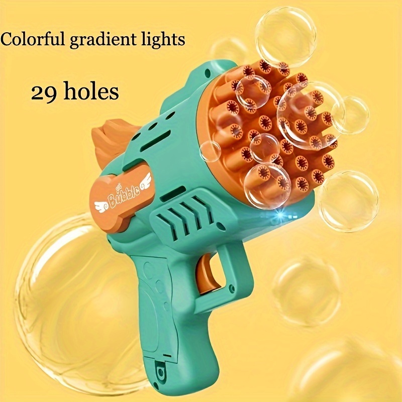 

Electric Automatic Bubble Blowing Rocket Bubble Machine With Led Light - Portable Outdoor Party Toy Halloween And Christmas Gift (bubble Liquid And Battery Not Included)